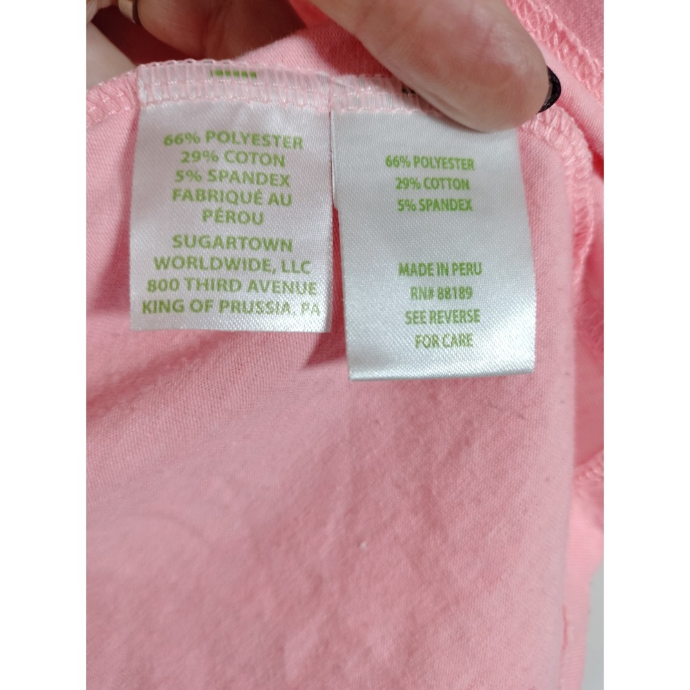 Lilly Pulitzer Pink Halter Ruffle Tank Top Keyhole Back XL - Picture 3 of 7
